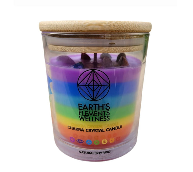 Chakra Crystal infused Candle