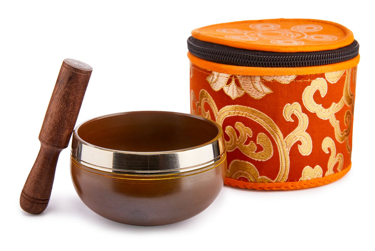 Chakra Silk Case Singing Bowl – Sacral/Orange