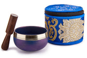 Chakra Silk Case Singing Bowl – Dark Blue/Third Eye