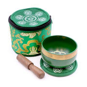 Chakra Silk Case Singing Bowl – Green/Heart