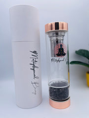 Protection Crystal Healing Water Bottle (Obsidian