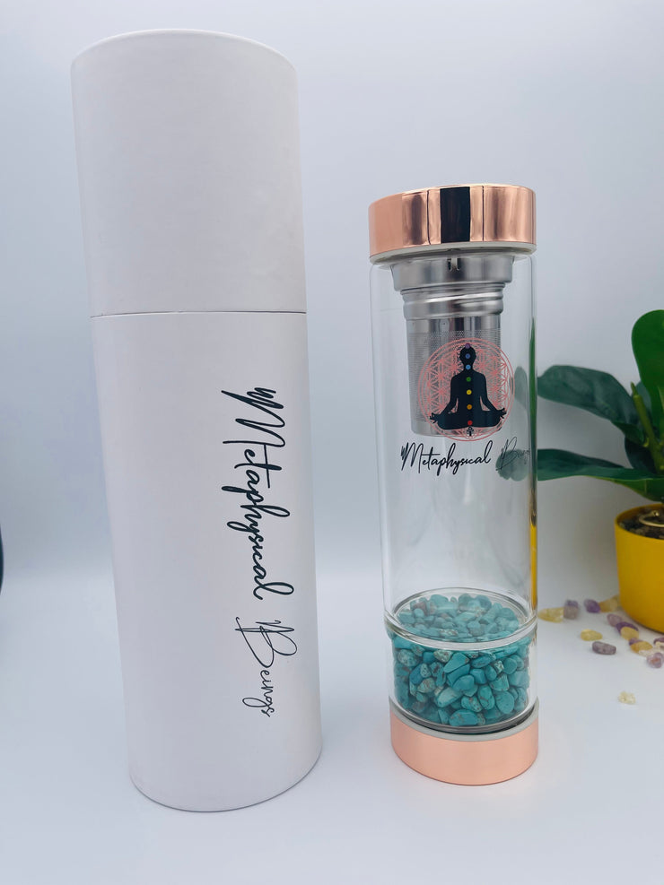 Purification Crystal Water Bottle (Turquoise)