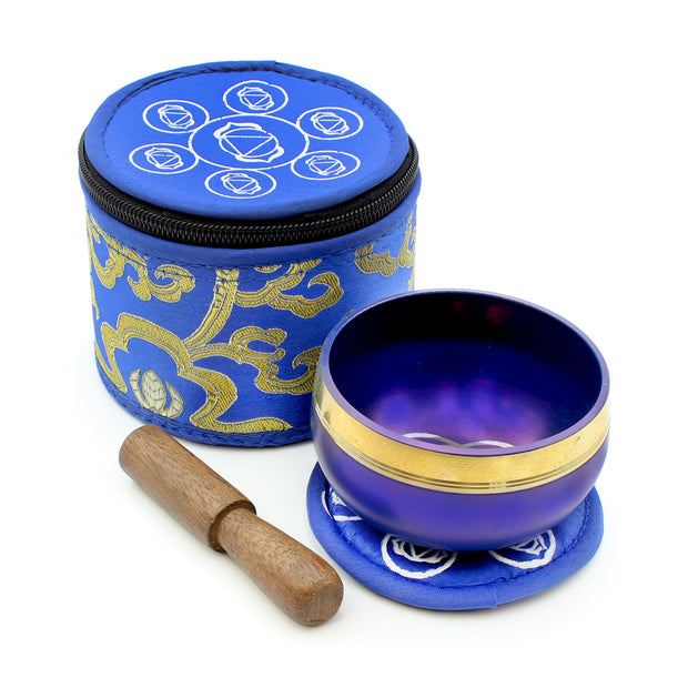 Chakra Silk Case Singing Bowl – Dark Blue/Third Eye