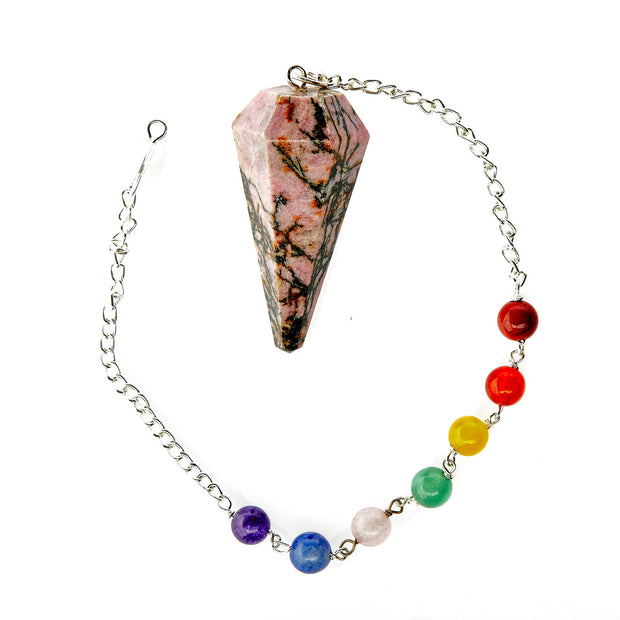 Chakra Pendulum Rhodonite